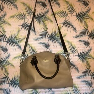 Kate Spade Beige and Black Satchel